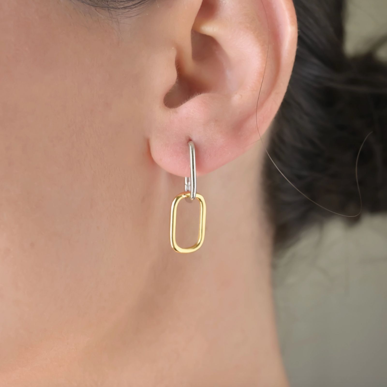 Double Oblong Hoops - Sterling Silver Removable U Hoops (7) Blueyejewelry-Double-Oblong-Hoops-Sterling-Silver-Removable-U-Hoops-2