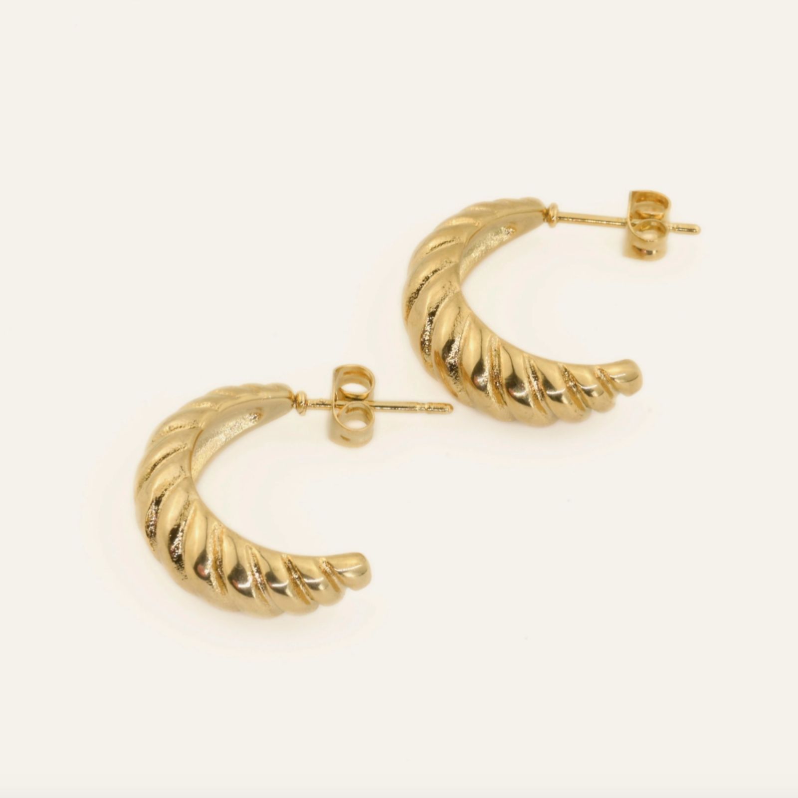 Medium Croissant Hoops - Open Bold Twisted Hoop Earrings (5) Blueyejewelry-Medium-Croissant-Hoops-Open-Bold-Twisted-Hoop-Earrings-5