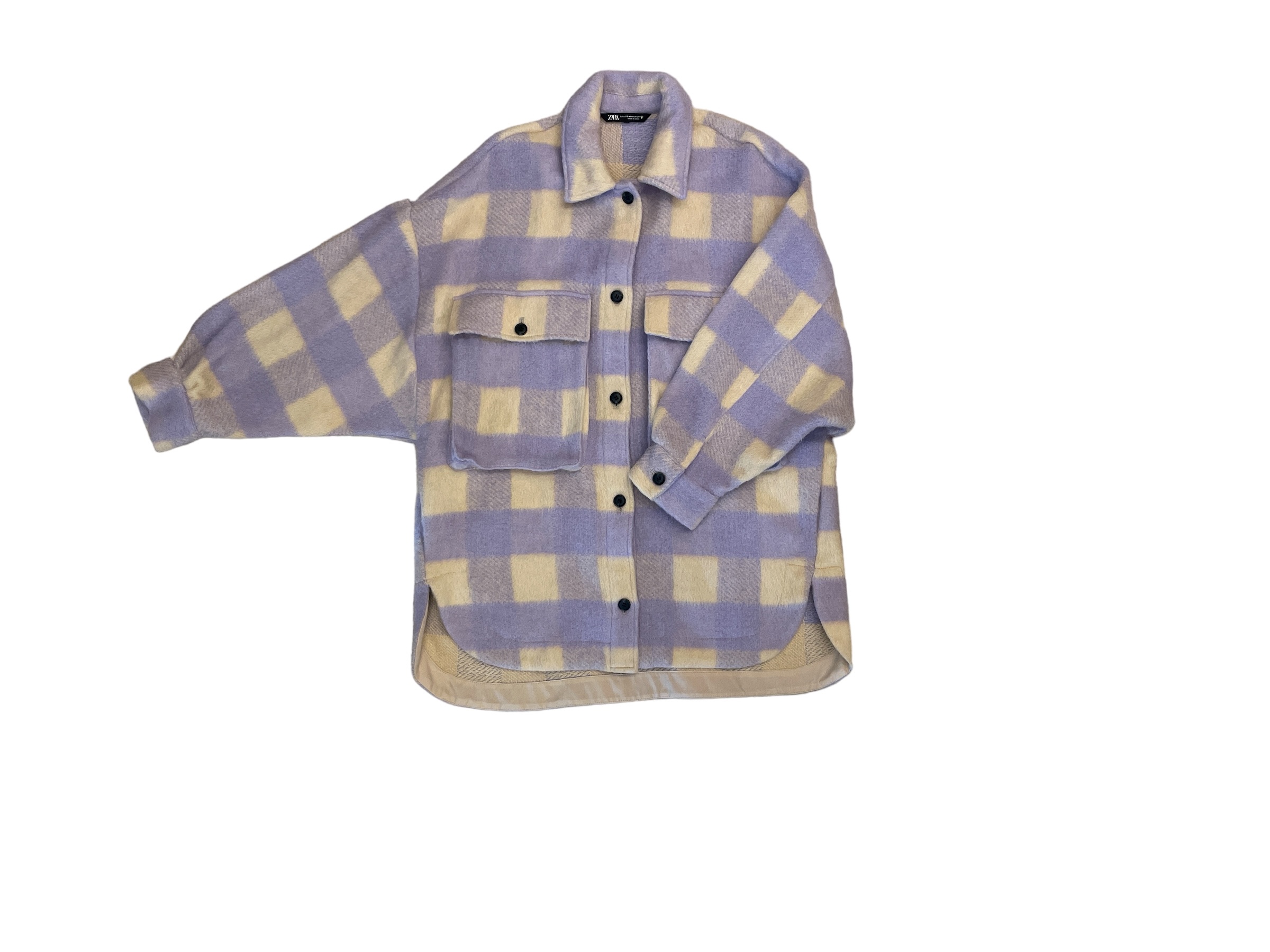 Zara_Checked_Shirt_Jacket_Beige_Lilac_Front_2 Zara_Checked_Shirt_Jacket_Beige_Lilac_Front_2