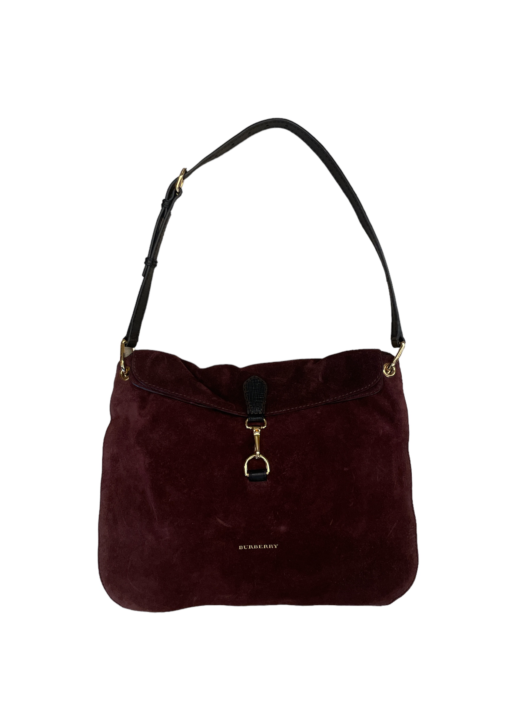 Burberry_Suede_Purple_Shoulder_Bag_Front Burberry_Suede_Purple_Shoulder_Bag_Front