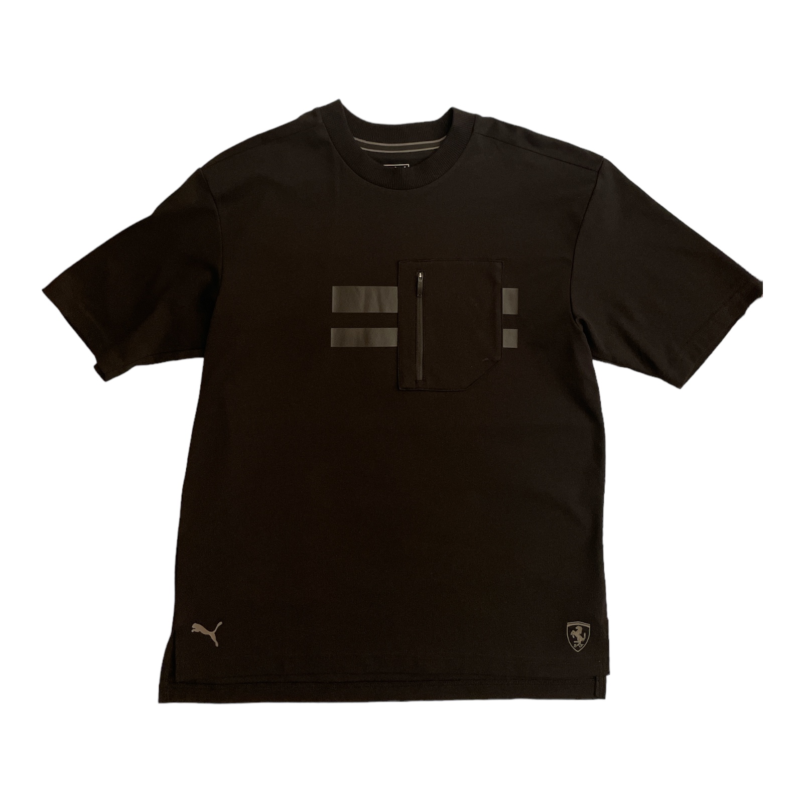 PUMA_Black_Shirt_with_Zip_pocket_Front PUMA_Black_Shirt_with_Zip_pocket_Front