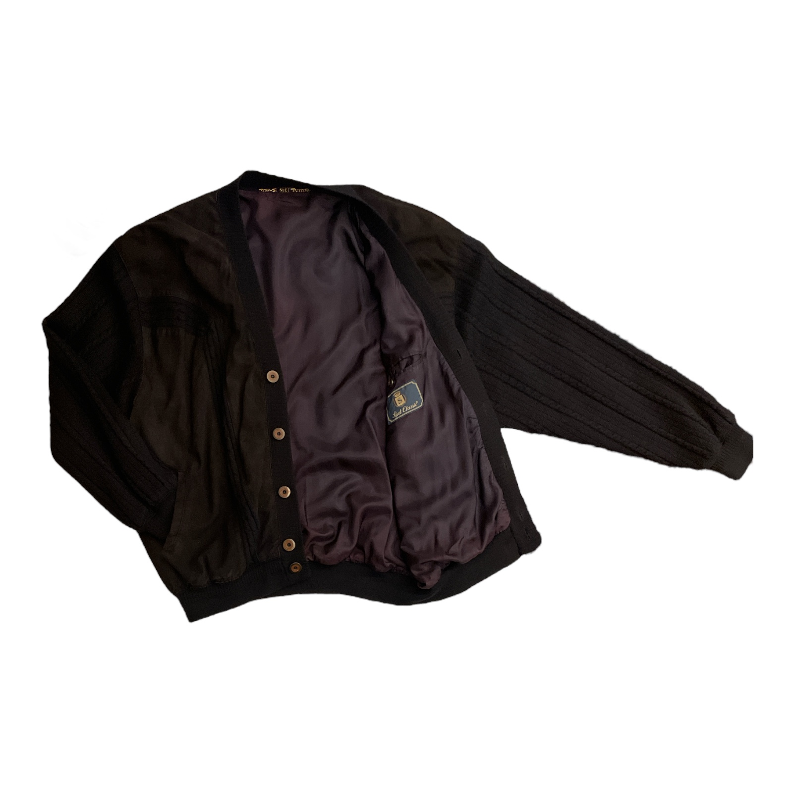 Suet_Classic_Black_Suede_and_wool_jacket_Half_Open-Half_Open Suet_Classic_Black_Suede_and_wool_jacket_Half_Open
