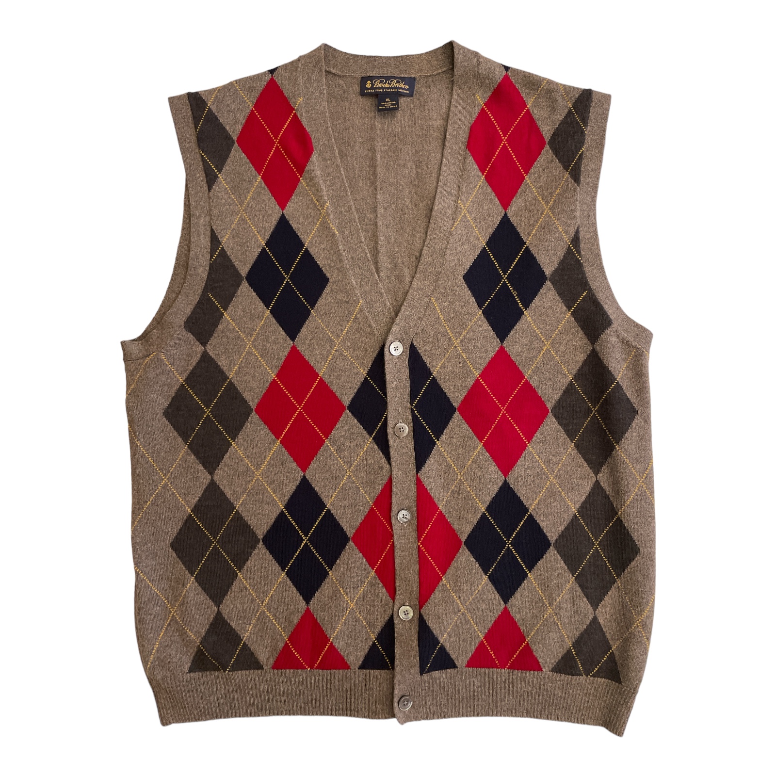 Brooks_Brothers_Size_XL_Merino_Wool_Button_Down_Cardigan_Vest_Sweater_Front Brooks_Brothers_Size_XL_Merino_Wool_Button_Down_Cardigan_Vest_Sweater_Front