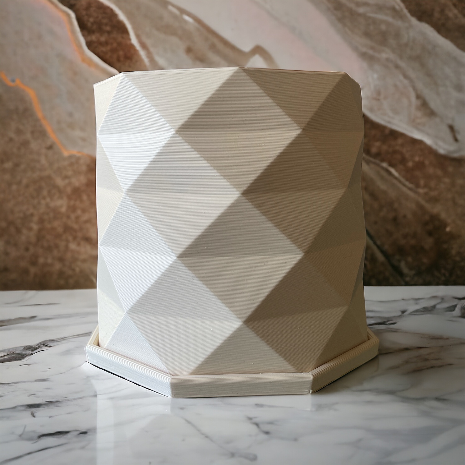 Self Watering Planter (Houston) - Cream