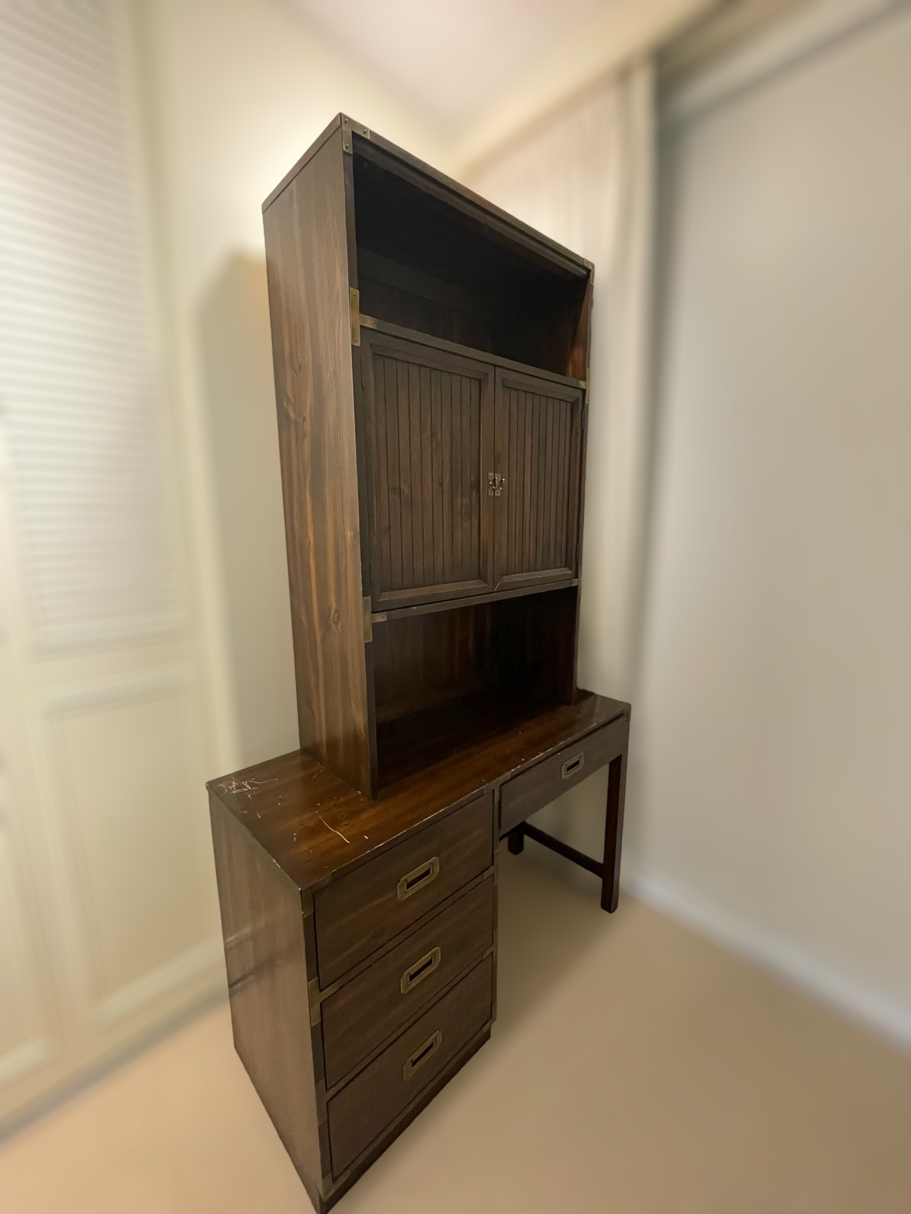 Kroehler Mid Century Solid Wood Dresser With Shelves Side View Kroehler Mid Century Solid Wood Dresser With Shelves Side View