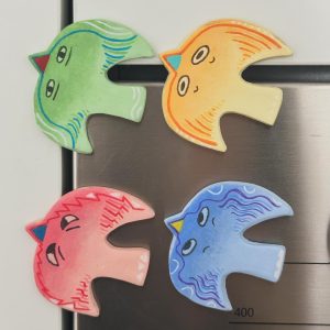 HANDMADE Emotion Bird Fridge Magnet Set