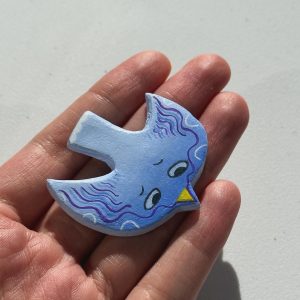 [HANDMADE] Emotion Birdie Fridge Magnet--Moody
