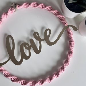 Love Macrame Wall Hanging