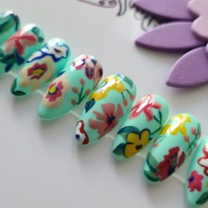 Presson Nails Abstract Flowers