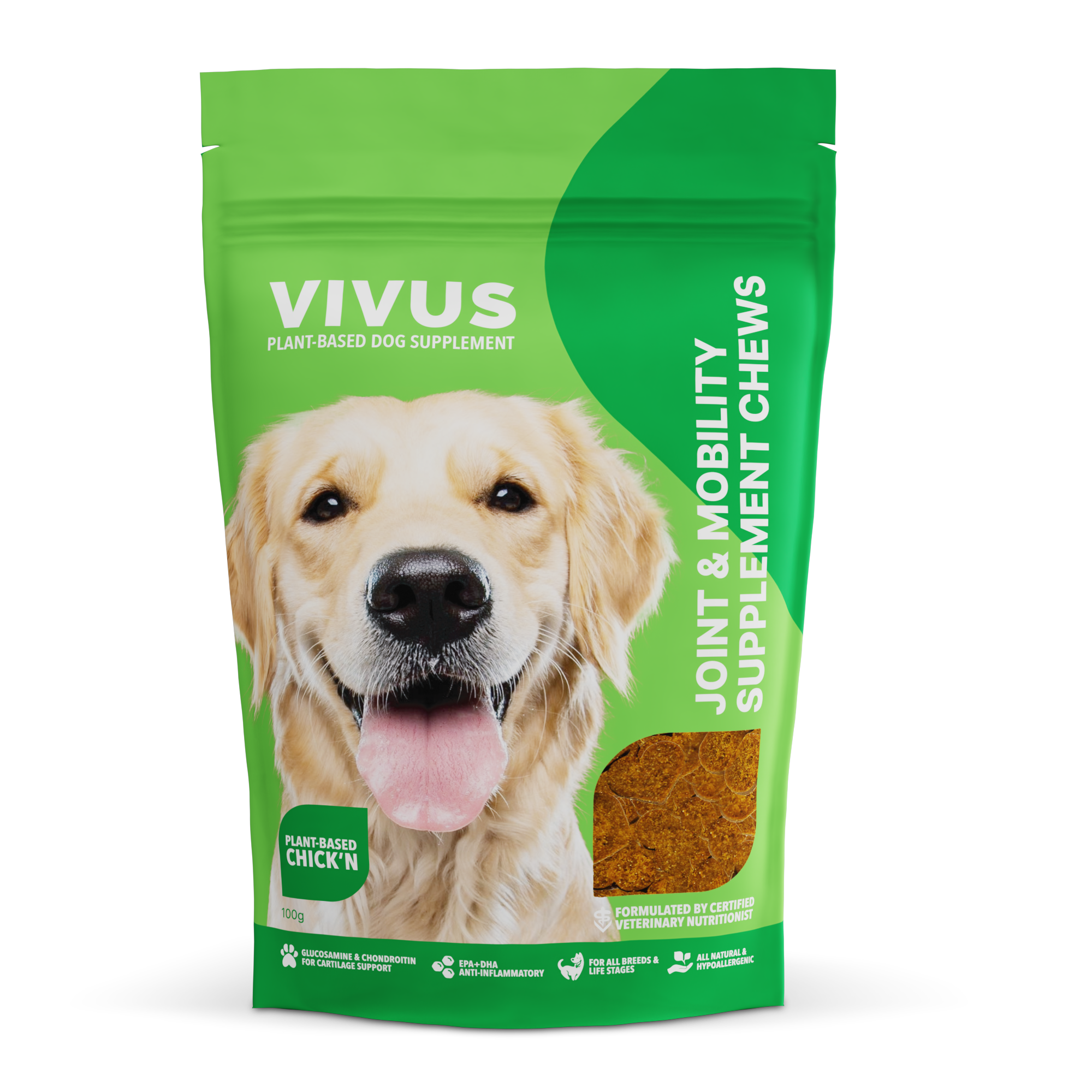 Supplement_Joint and Mobility Support_3D_1 (1) Vivus Pets Joint Chews Supplement for Dog