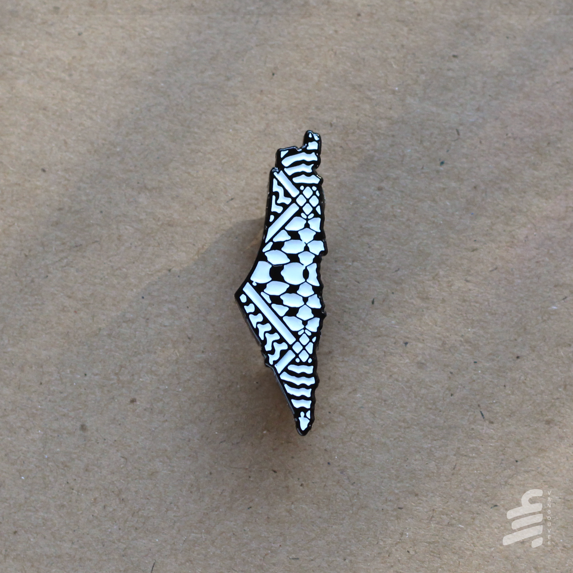 Palestine Kuffiye Map Palestine Map Kuffiyeh Enamel Pin