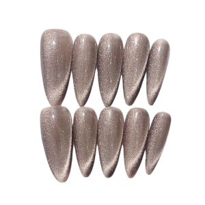 Cocoa Shimmer Elegance Press-on Nails Collection