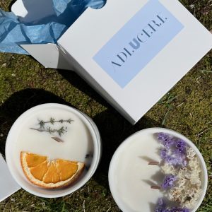 10 oz Soy Wax Handmade Candle with Home dried Oranges