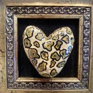 Animal Print Heart-Paper Mache