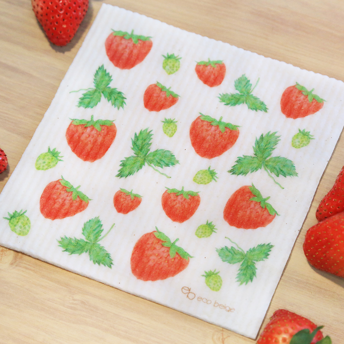 Eco-Beige-ecofriendly-natural-reusable-strawberry-swedish-sponge-cloth-cotton-wood-celluose-kitchen-cleaning-tool-sustainable-compostable-vancouver-Eco-Beige-1