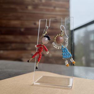 Beaded Figures Earrings - Hand Made