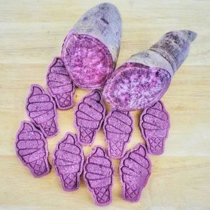 Purple yam dog biscuit