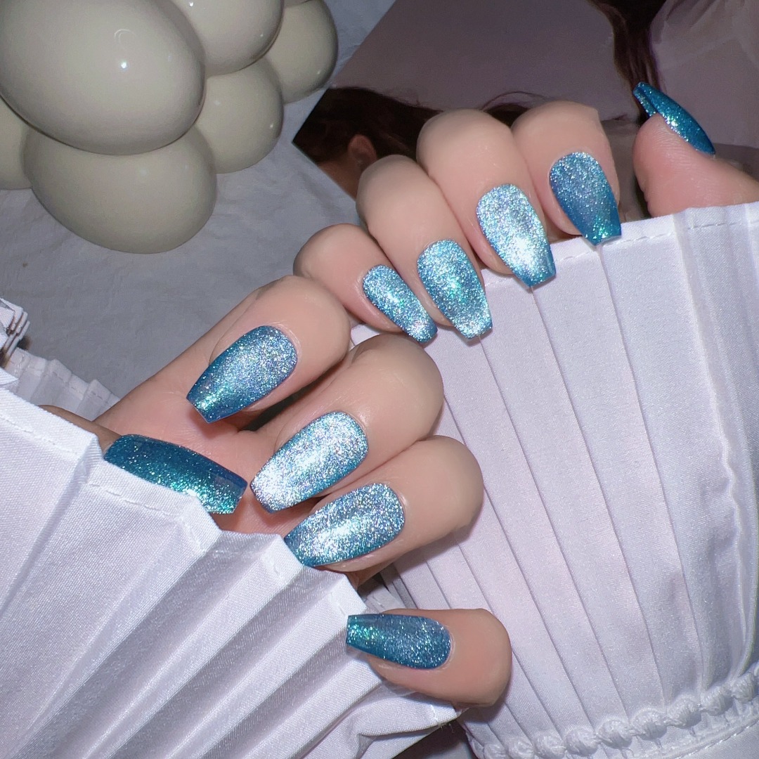 nailandora_1508_14 Sparkling Sapphire Short Ballerina