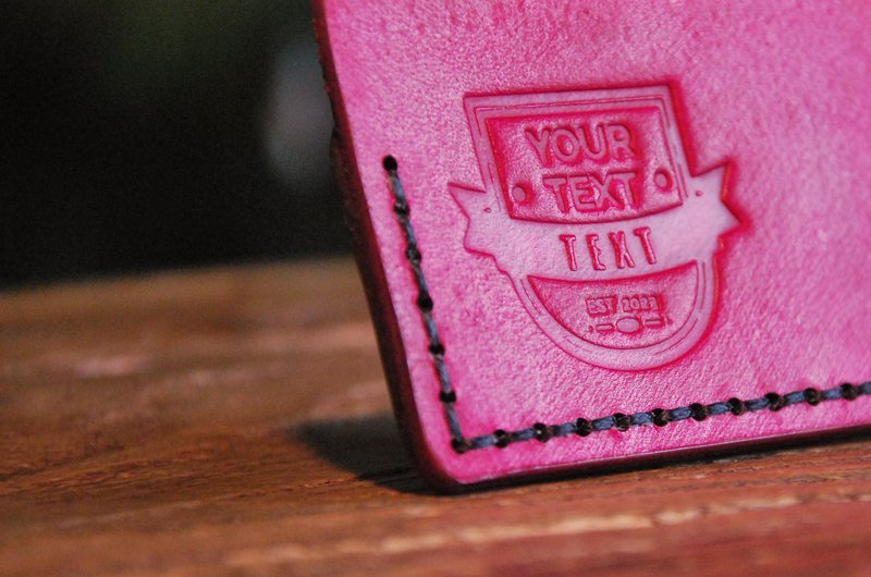 wallet-yourtext2 Leather Wallet