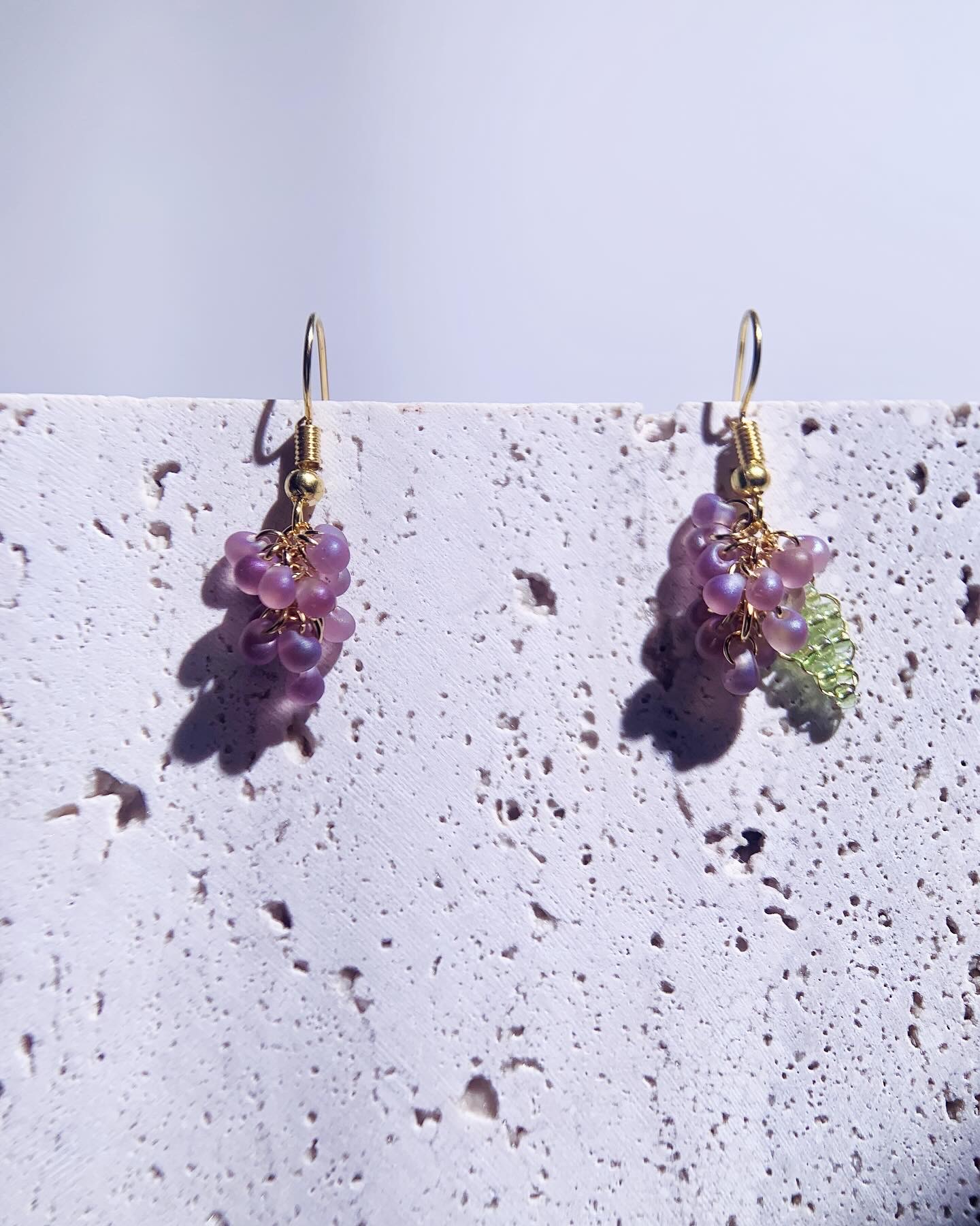 Handmade Grapes Earrings Handmade Grapes Earrings