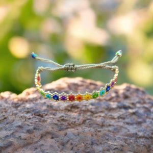 7 Chakra Healing Chaquira Beaded Bracelet handmade