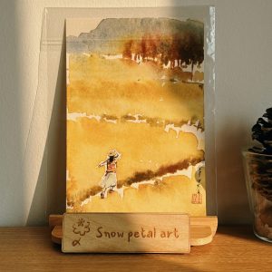 Original painting - Autumn field 13 x 18cm