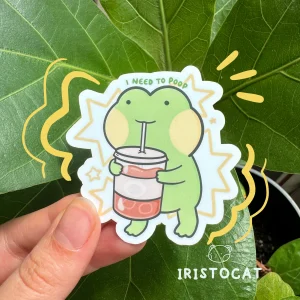 I Need To Poop Frog Sticker