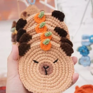 Crochet Capybara Series - Cup cozy, coaster, charm