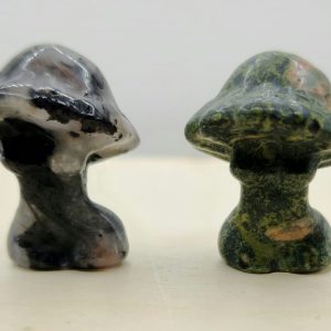 Mini Mushroom Carved Lady Body - Unakite
