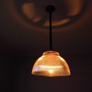 Vintage refurbished Holophane Ceiling Light Pendant