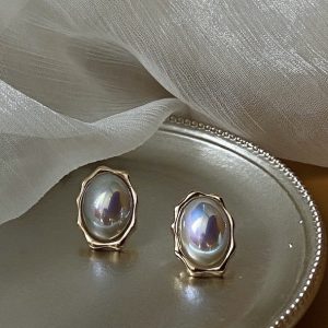 Elegant Cinderella Pearl Earrings - Vintage Style, Sterling Silver