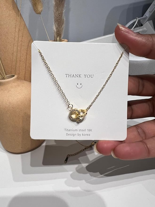 Luxury Stainless Steel Promise Necklace Women Fashion Locket Necklace Jewelry