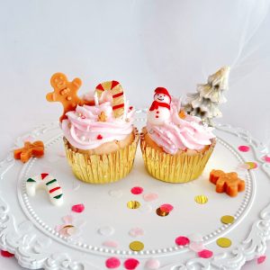 Christmas Cupcake Candle