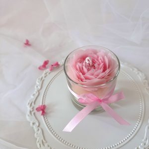Beeswax Peony Candle in a Jar