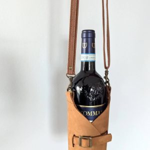 Leather bottle carrier