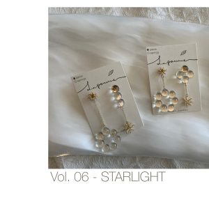 Dress Matching Earrings • Luck • Trio • Resin piercing • Clip on available • Modern Earrings • Vol 06 • STARLIGHT