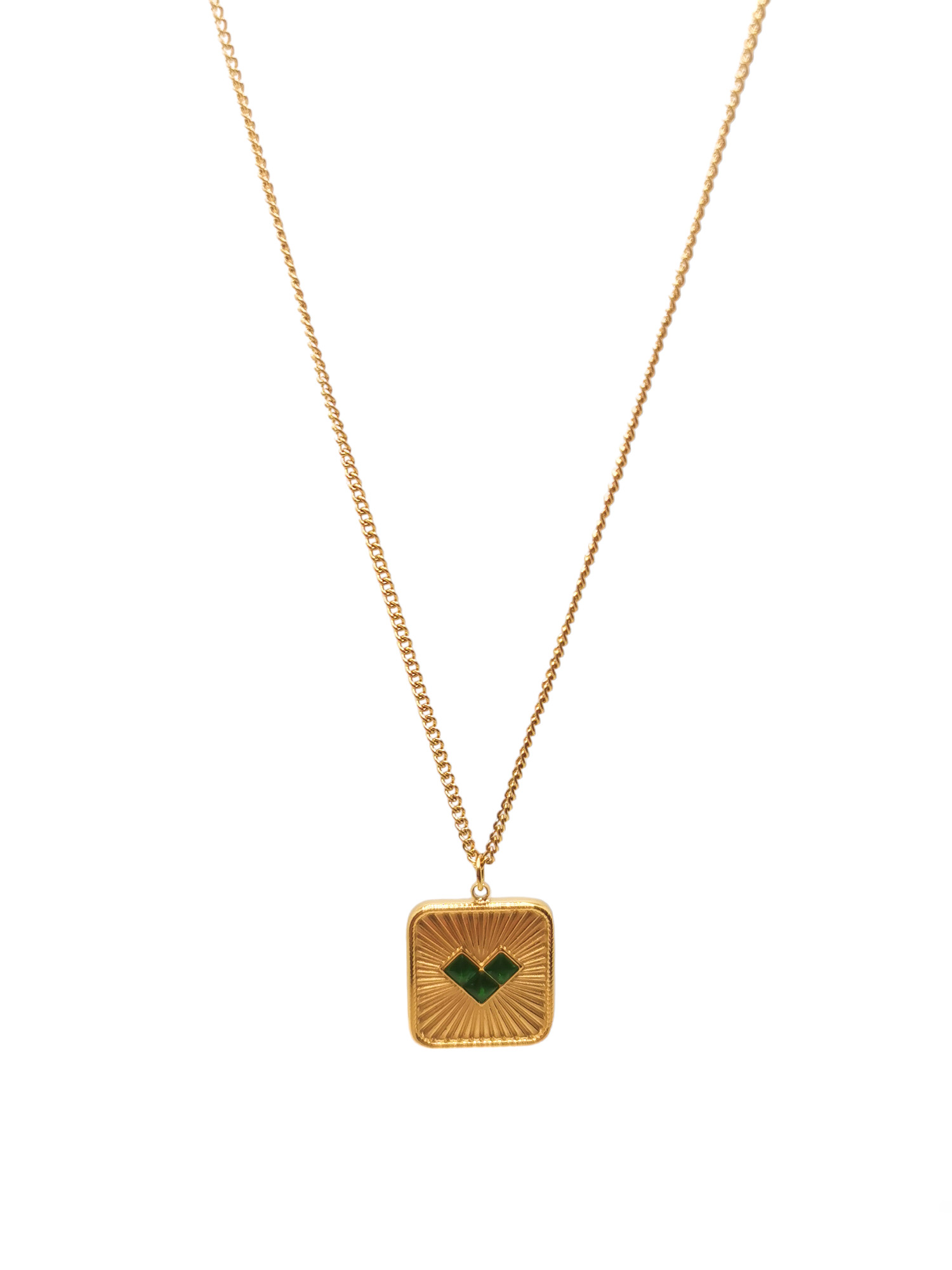Harmony in Green Necklace Heart Necklace
