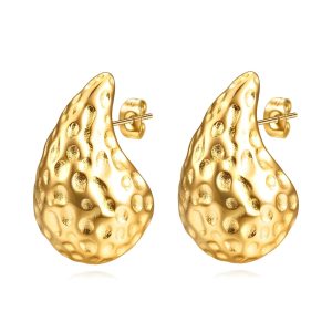 June Textured Teardrop Earrings