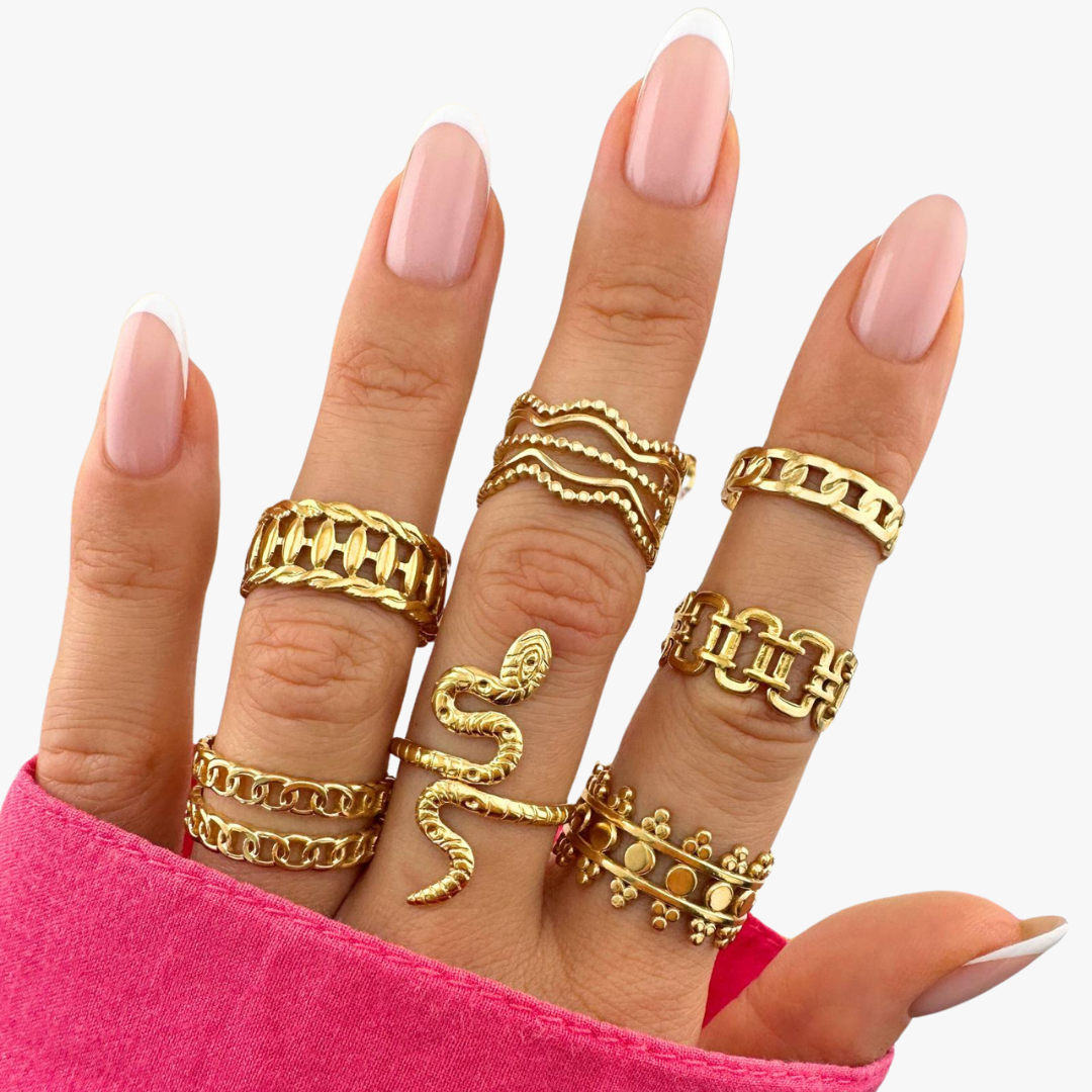 Effortless Adjustable Ring Stacked