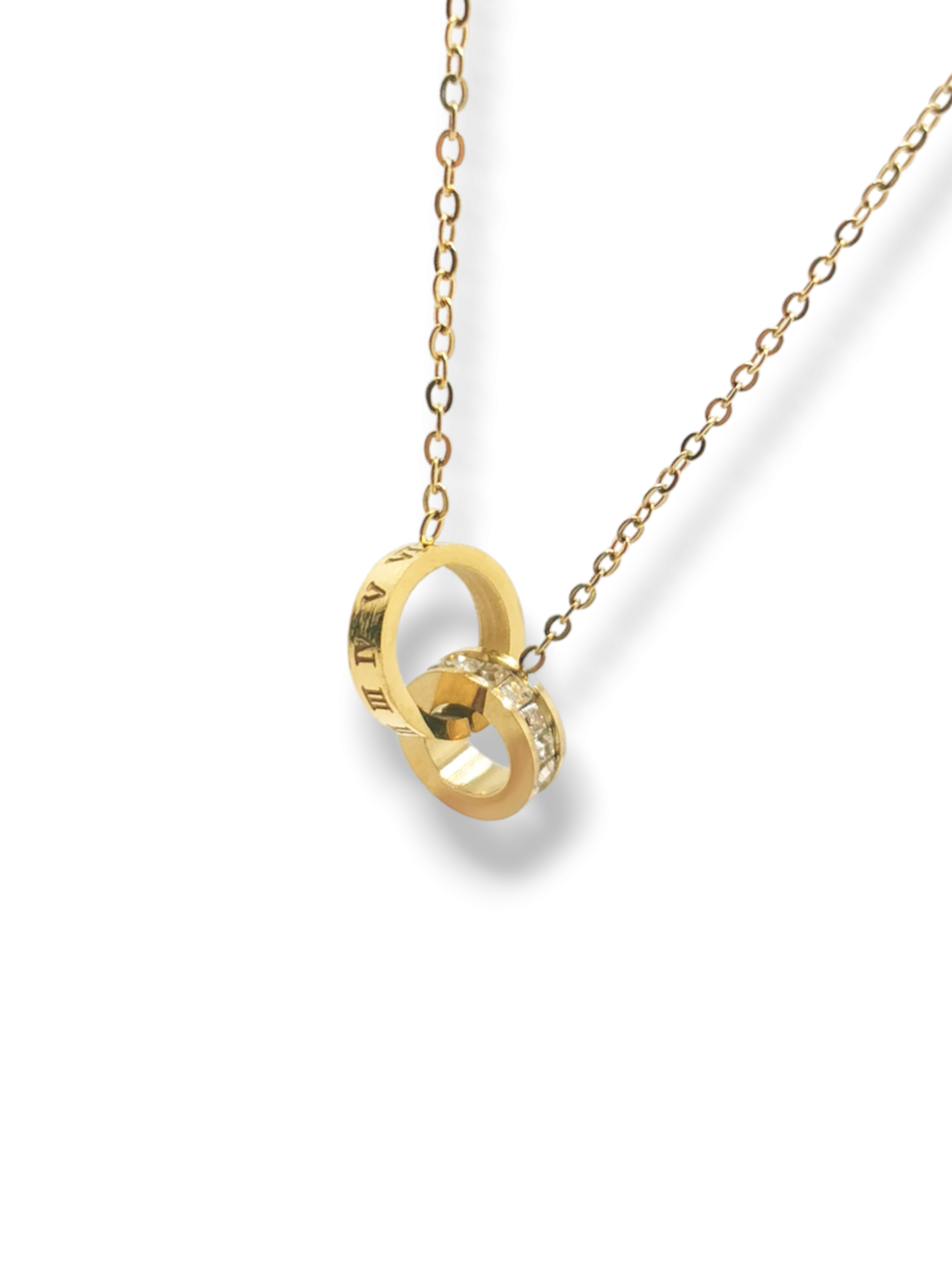 Scarlett Interlinked 18K Double Hoop Interlocking Necklace