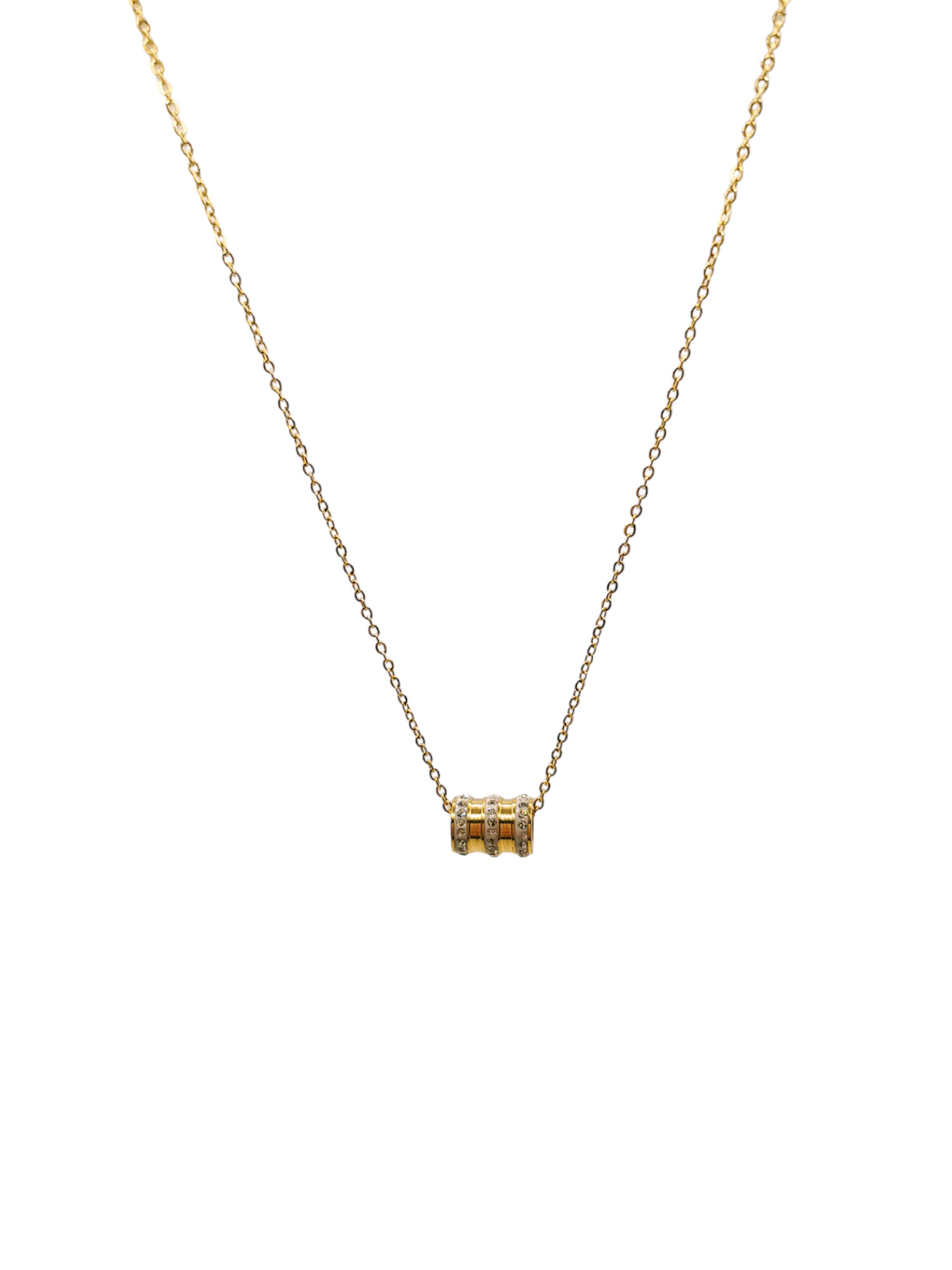 The roller_dainty chain with pendant 18K gold-plated The Rolling Necklace